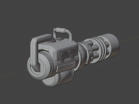 Sci-fi gatling rocket 3D मॉडल