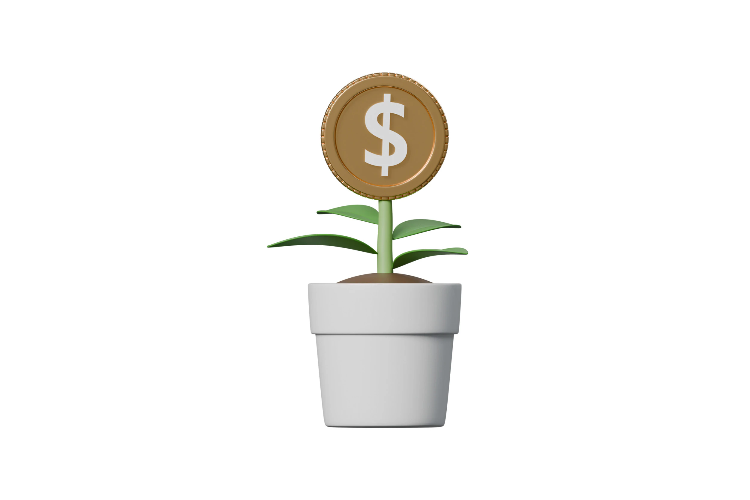 Money tree 3D Model .c4d .max .obj .3ds .fbx .stl .blend 