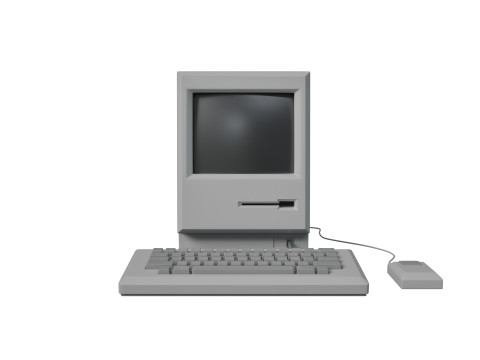 Retro desktop computer Model 3D