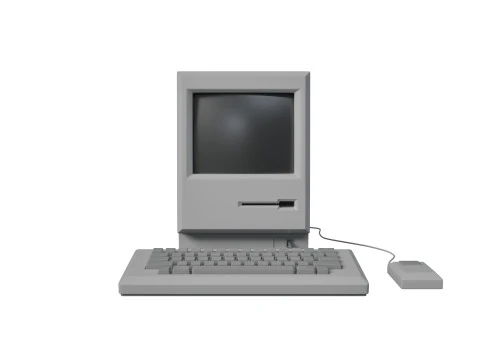 Retro desktop computer 3D Model
