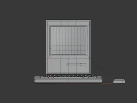 Retro desktop computer Model 3D