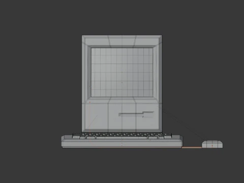 Retro desktop computer 3D Model