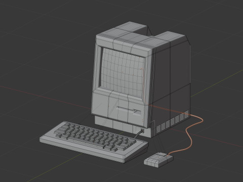 Retro desktop computer Model 3D
