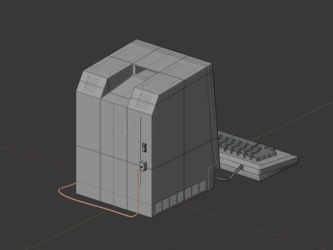 Retro desktop computer 3D Model