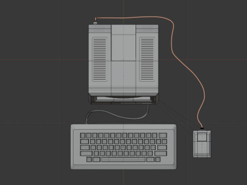 Retro desktop computer Model 3D