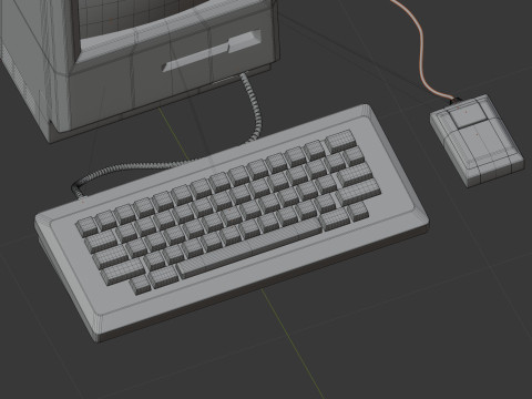 Retro desktop computer Model 3D