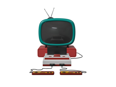 Retro game console 3D Model