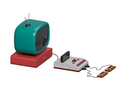 Retro game console 3Dモデル