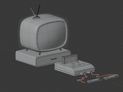 Retro game console 3Dモデル