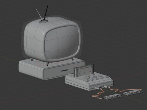 Ретро ігрова приставка 3D Модель