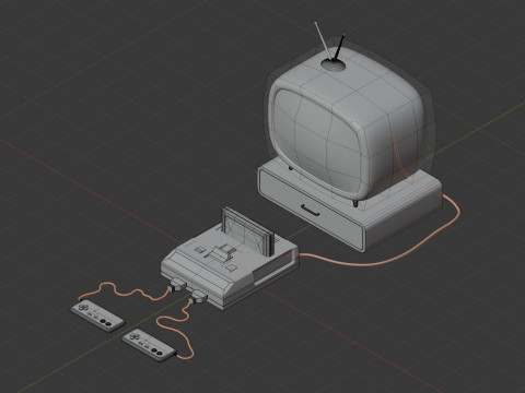 Retro game console 3Dモデル