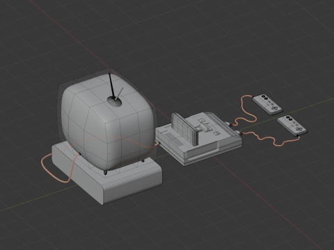 Retro game console 3Dモデル