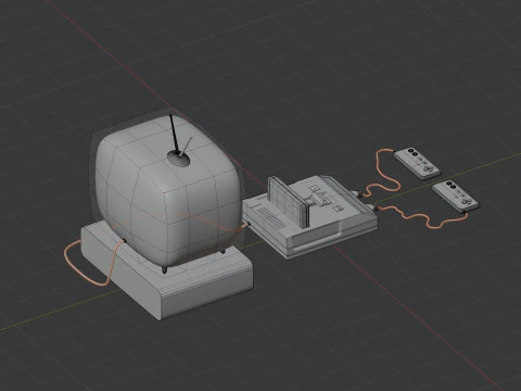 Ретро ігрова приставка 3D Модель