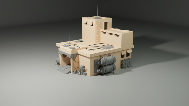 SF Building 3D 모델 .c4d .max .obj .3ds .fbx .stl .blend 