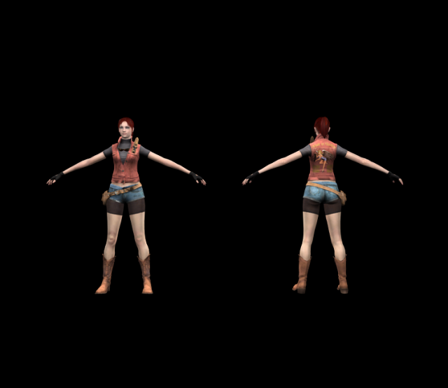 ClaireRedfield Model 3D .c4d .max .obj .3ds .fbx .stl .blend 