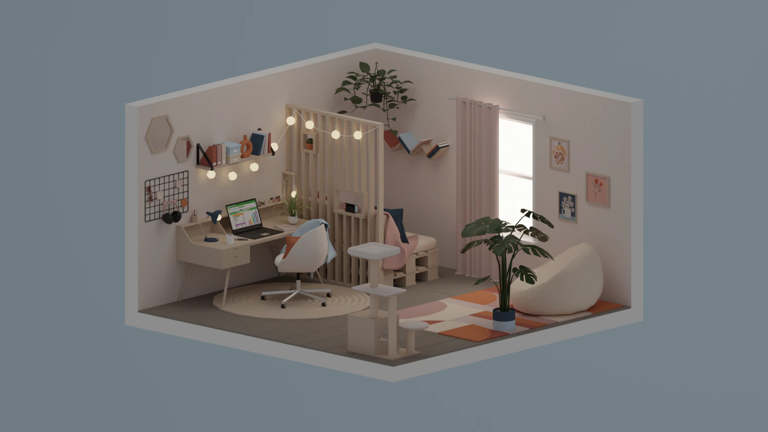 Workspace 3D Model .c4d .max .obj .3ds .fbx .stl .blend 