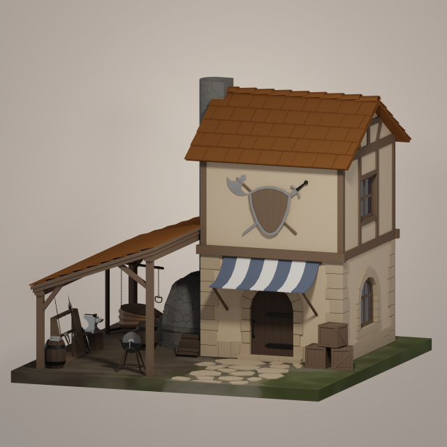 Forge Modelo 3D .c4d .max .obj .3ds .fbx .stl .blend 