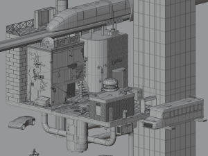Cyberpunk city 3D Model