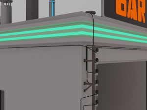 Cyberpunk city 3D Model