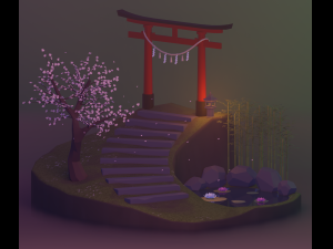 Torii gate 3D Model
