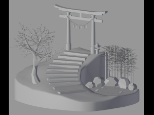 Torii gate Modelo 3D