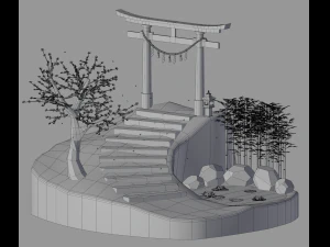 Torii gate 3D Model