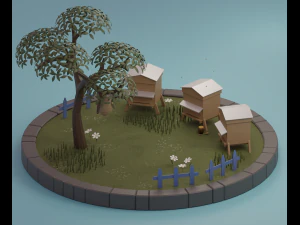 蜂の巣 3Dモデル