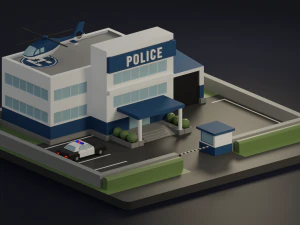 Kantor polisi Model 3D