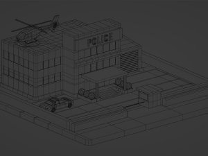 Police station 3D 모델