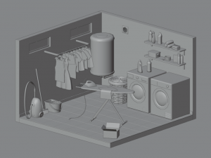Laundry room Model 3D