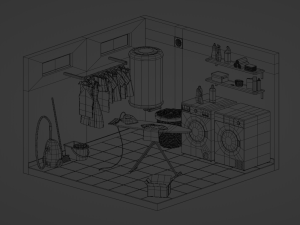 Laundry room Model 3D