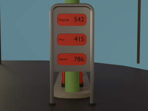 Gas station Model 3D