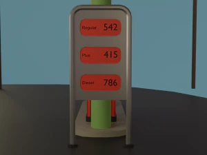Gas station 3D Model