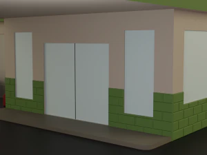 Gas station 3D Model