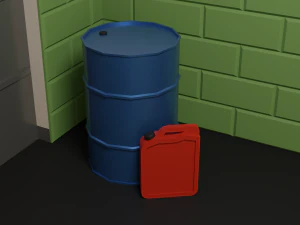 Gas station 3D Model