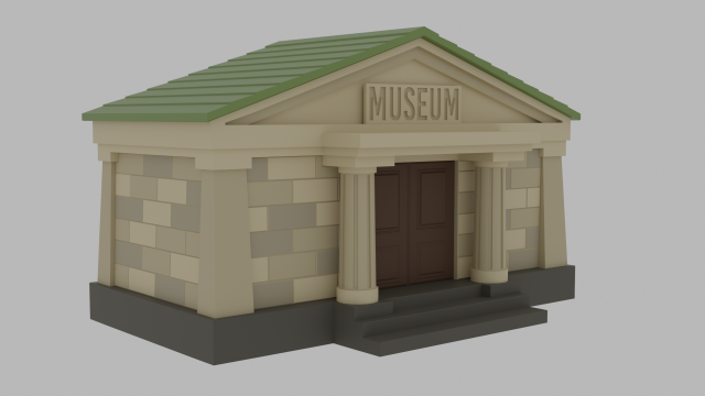 Museum Modelo 3D .c4d .max .obj .3ds .fbx .stl .blend 