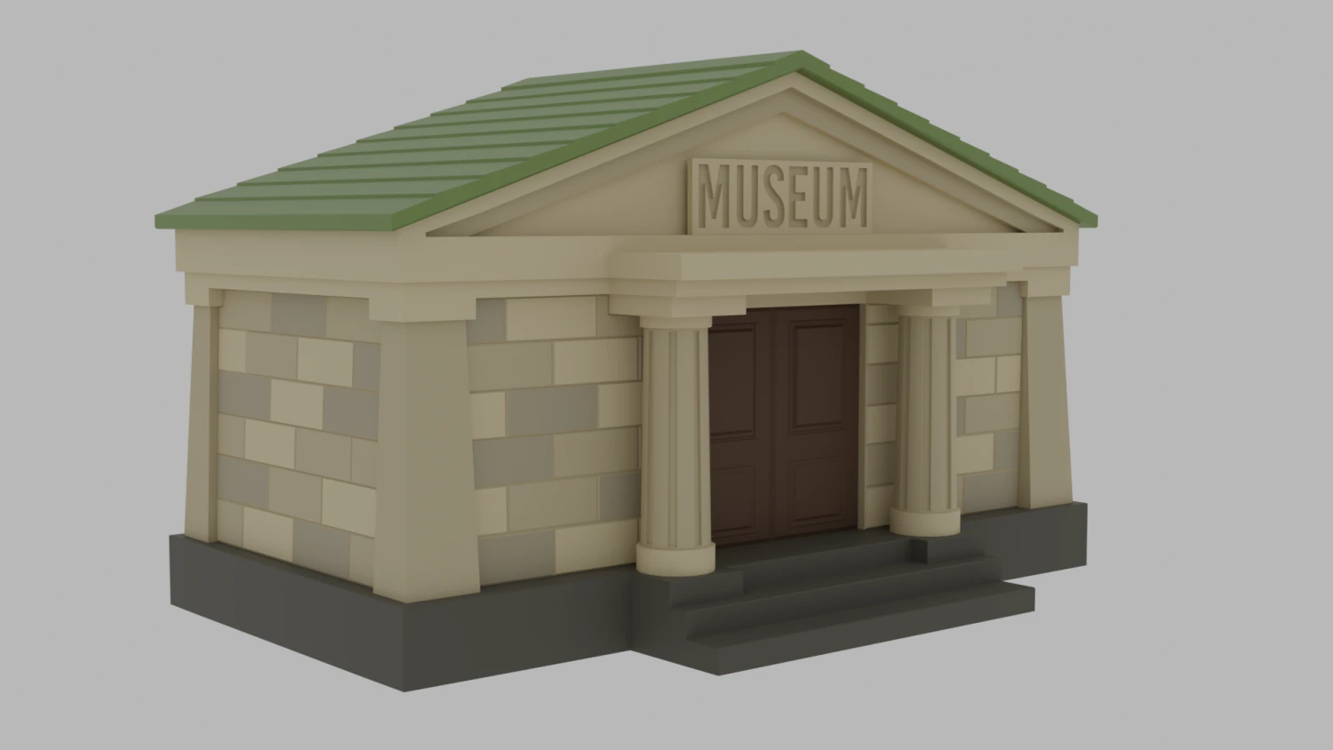 Museum 3D Model .c4d .max .obj .3ds .fbx .stl .blend
