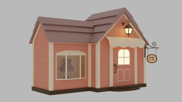 Clothing store 3D Model .c4d .max .obj .3ds .fbx .stl .blend 