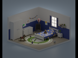 Kids Bedroom 3D Model