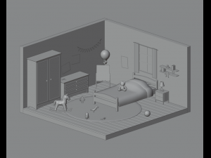 Kids Bedroom 3D Model