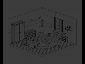 Kids Bedroom 3D Model