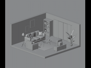 Living-room Model 3D