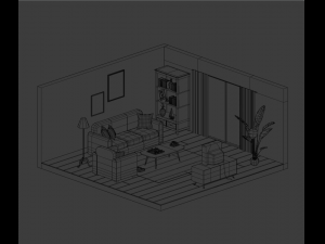 Living-room Model 3D