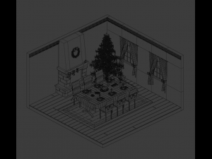 Christmas dinner 3D 模型