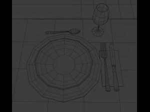 Christmas dinner 3D Model