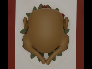 Christmas dinner 3D 模型