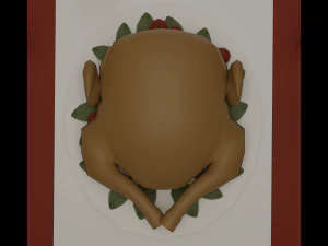 Christmas dinner 3D Model