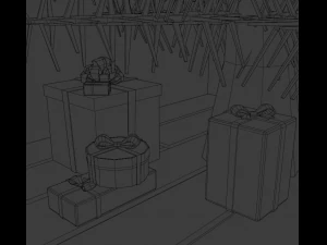 Christmas dinner 3D Model