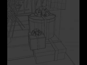 Christmas dinner 3D Model