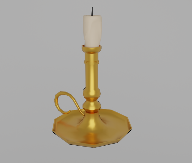 Candlestick 3D Model .c4d .max .obj .3ds .fbx .stl .blend 